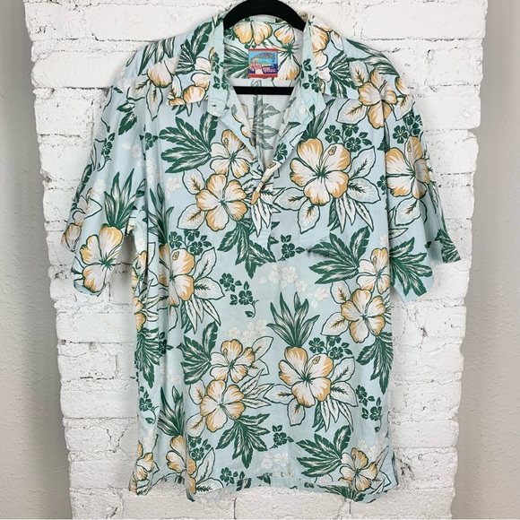 Reyn Spooner Joe Kealoha Floral Tropical Hibiscus Pullover Hawaiian Shirt XL - Picture 1 of 8